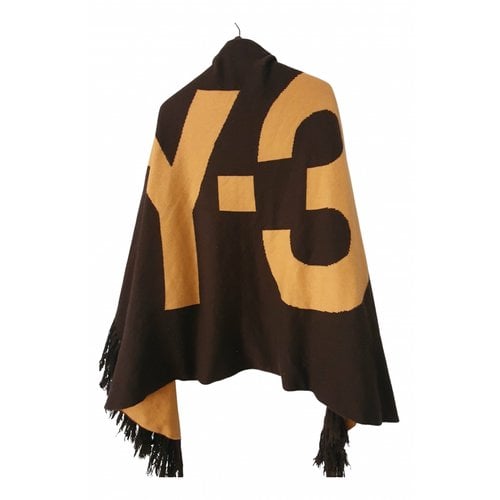 Pre-owned Y-3 By Yohji Yamamoto Wool Stole In Brown