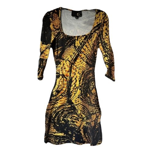 Pre-owned Roberto Cavalli Mid-length Dress In Yellow