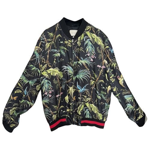 Pre-owned Gucci Silk Jacket In Green