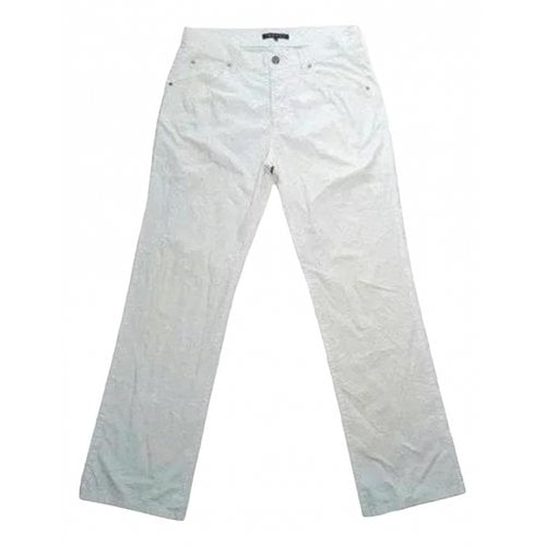Pre-owned Theory Straight Jeans In White