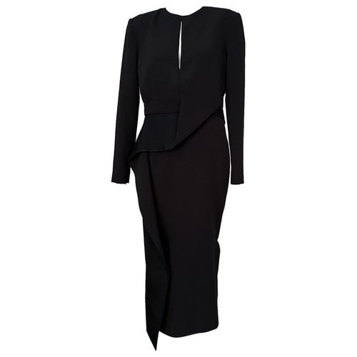 Pre-owned Safiyaa Mid-length Dress In Black