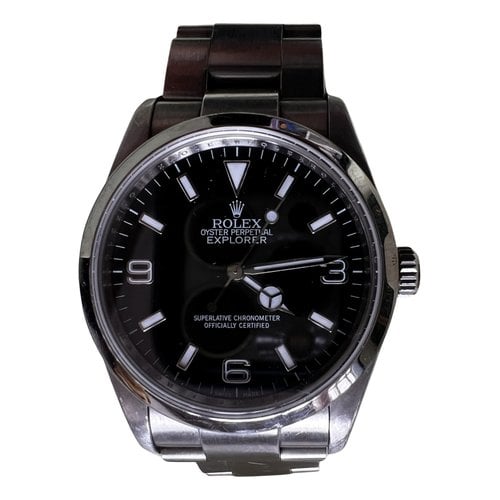 Pre-owned Rolex Explorer Watch In Metallic