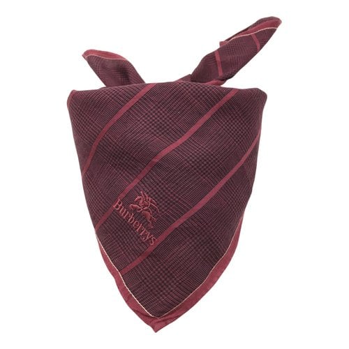 Pre-owned Burberry Scarf & Pocket Square In Red