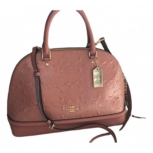 Pre-owned Coach Patent Leather Satchel In Pink
