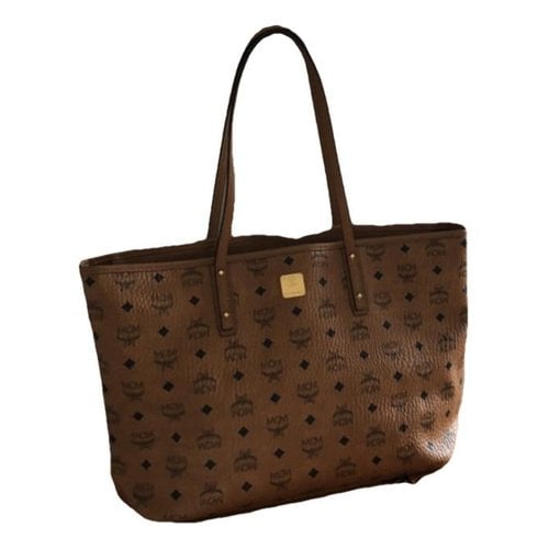 Pre-owned Mcm Anya Leather Tote In Brown