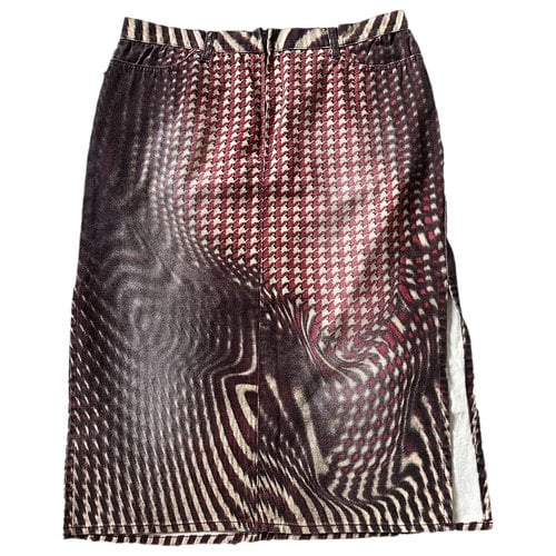 Pre-owned Just Cavalli Mid-length Skirt In Burgundy
