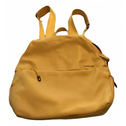 Pre-owned Mandarina Duck Leather Backpack In Yellow