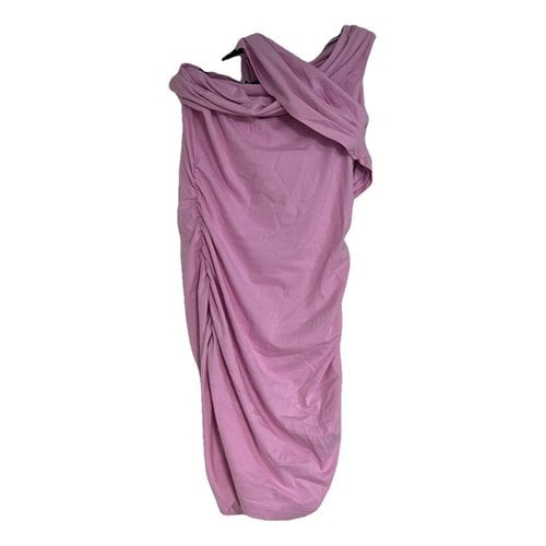 Pre-owned Msgm Mid-length Dress In Pink