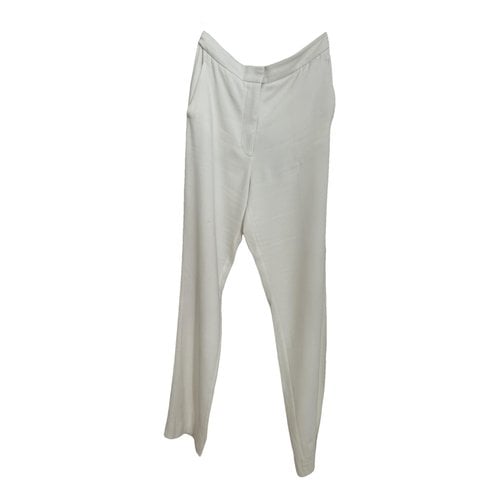 Pre-owned Stella Mccartney Straight Pants In White