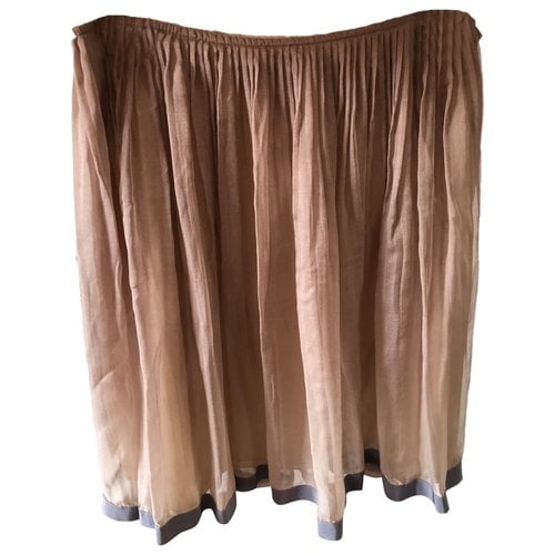 Pre-owned Patrizia Pepe Silk Mid-length Skirt In Pink