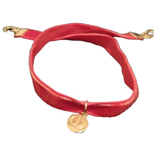 Pre-owned Dior Faux Fur Bracelet In Red