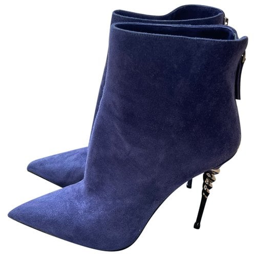 Pre-owned Le Silla Ankle Boots In Blue
