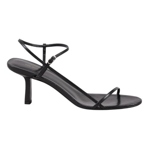 Pre-owned The Row Bare Leather Sandal In Black