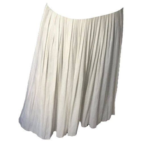 Pre-owned Isabel Marant Silk Maxi Skirt In White