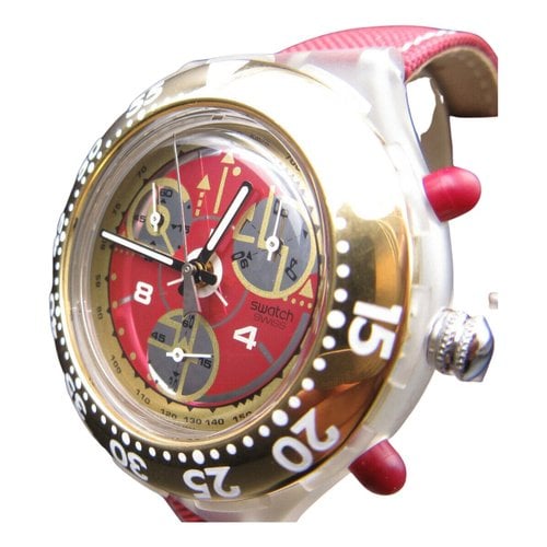 Pre-owned Swatch Watch In Red