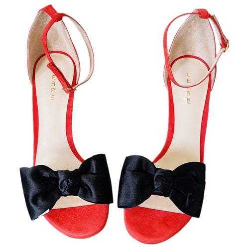 Pre-owned Lerre Cloth Heels In Red