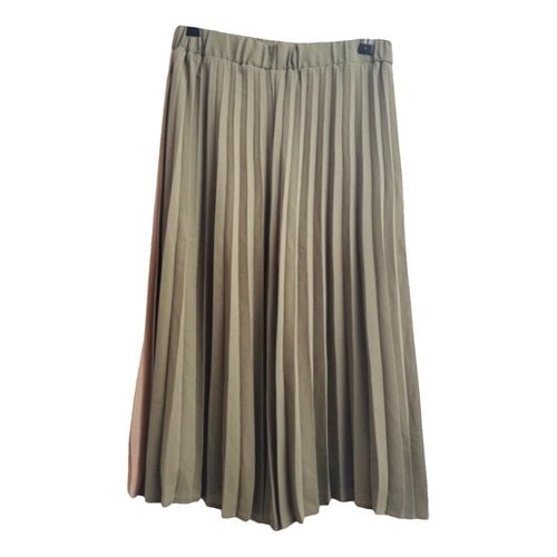 Pre-owned Ichi Mid-length Skirt In Khaki