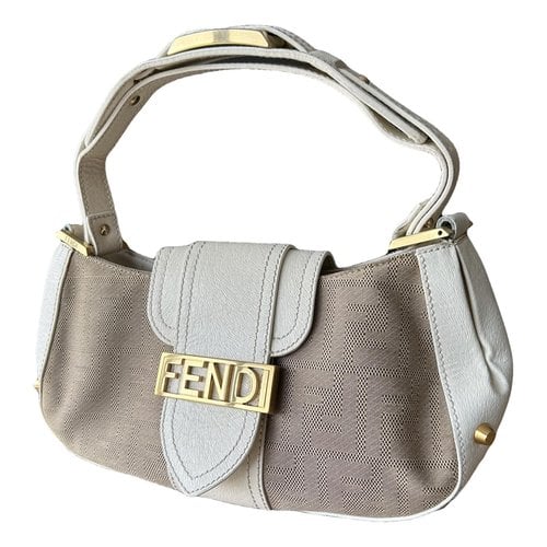 Pre-owned Fendi Baguette Cloth Handbag In Beige