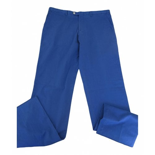 Pre-owned Isaia Trousers In Blue