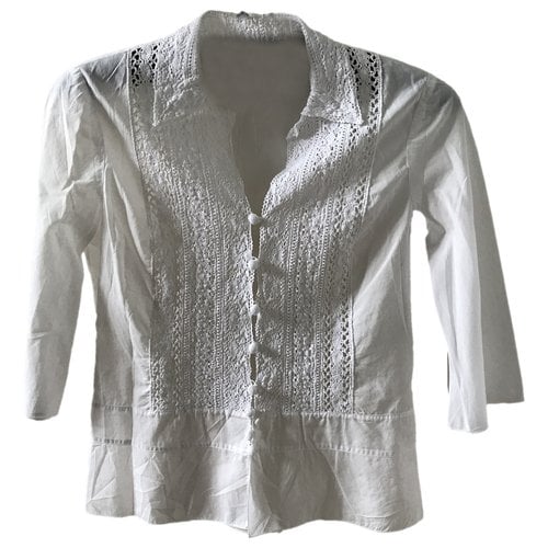 Pre-owned Dkny Blouse In White