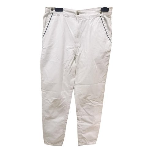 Pre-owned Valentino Chino Pants In White