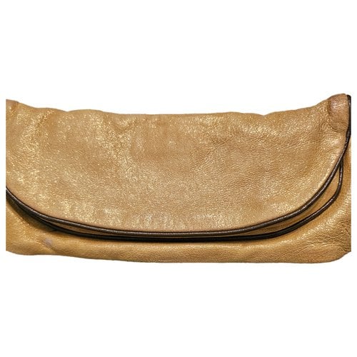Pre-owned Jamin Puech Leather Clutch Bag In Gold