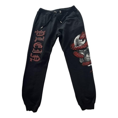 Pre-owned Philipp Plein Trousers In Black