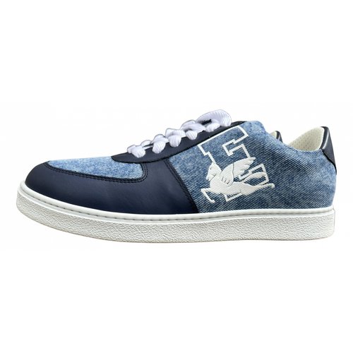 Pre-owned Etro Leather Low Trainers In Blue