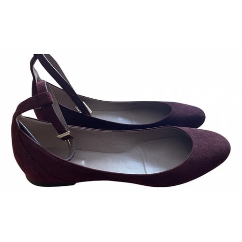 Pre-owned Chloé Flats In Burgundy