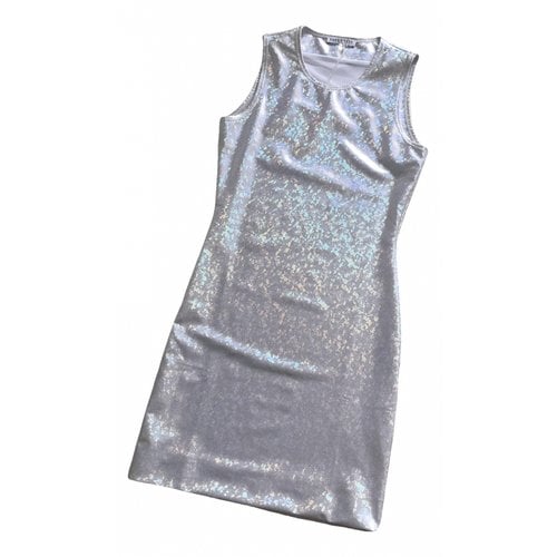 Pre-owned Saks Potts Mini Dress In Silver