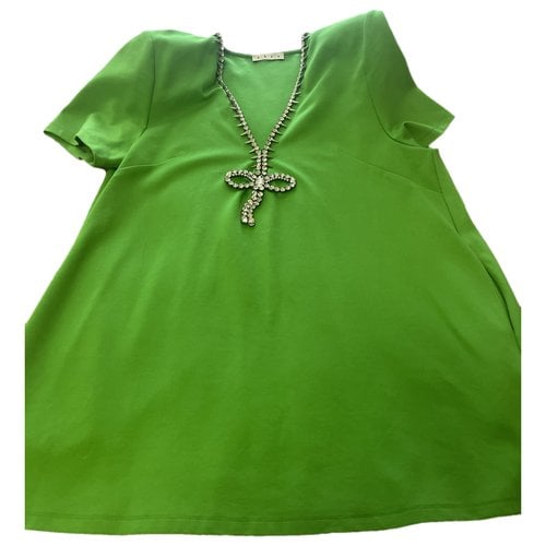 Pre-owned Area Mini Dress In Green