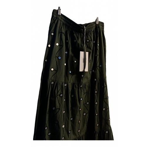 Pre-owned P.a.r.o.s.h Maxi Skirt In Green