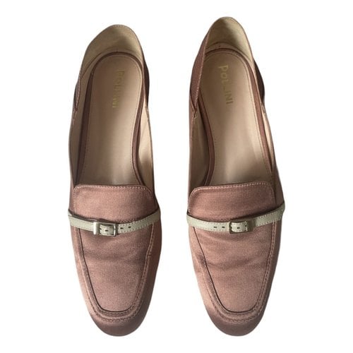 Pre-owned Pollini Cloth Flats In Pink