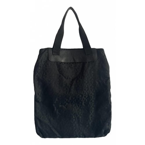 Pre-owned Aigner Cloth Handbag In Black