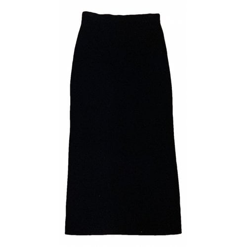 Pre-owned Malo Cashmere Maxi Skirt In Black