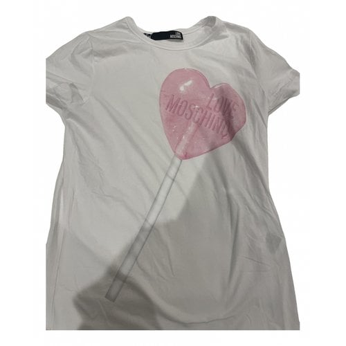 Pre-owned Moschino Love T-shirt In White