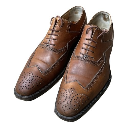 Pre-owned Luciano Padovan Leather Lace Ups In Brown