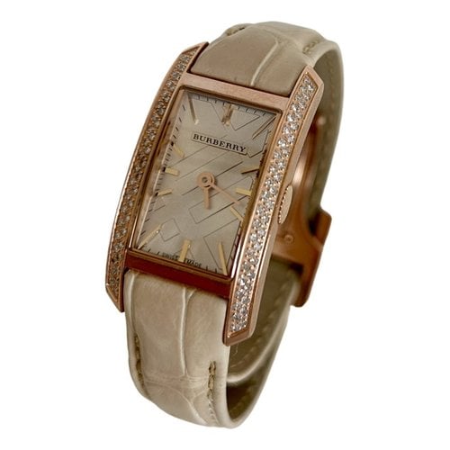 Pre-owned Burberry Watch In Beige