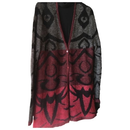 Pre-owned Marc Cain Wool Cardi Coat In Multicolour
