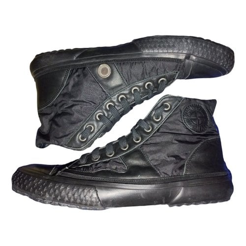 Pre-owned Stone Island High Trainers In Black
