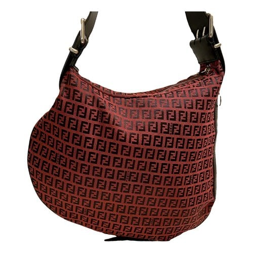 Pre-owned Fendi Oyster Cloth Handbag In Red