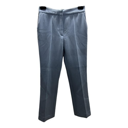 Pre-owned Victoria Victoria Beckham Wool Carot Pants In Blue