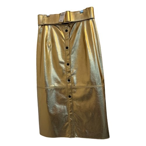 Pre-owned Msgm Mid-length Skirt In Gold