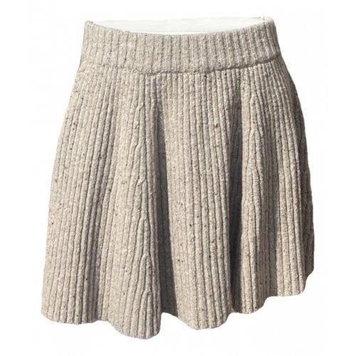 Pre-owned Opening Ceremony Wool Mini Skirt In Beige