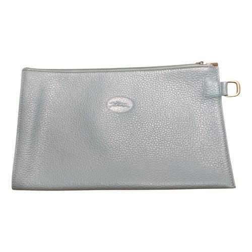 Pre-owned Longchamp Leather Wallet In Turquoise