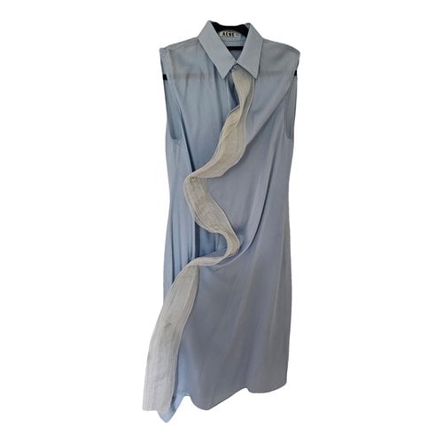 Pre-owned Acne Studios Silk Mid-length Dress In Blue