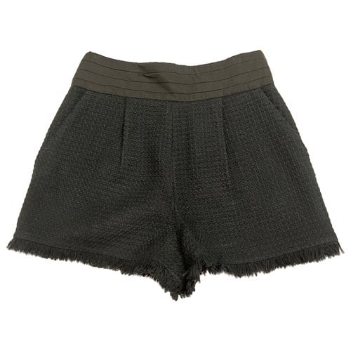 Pre-owned Claudie Pierlot Tweed Mini Short In Black