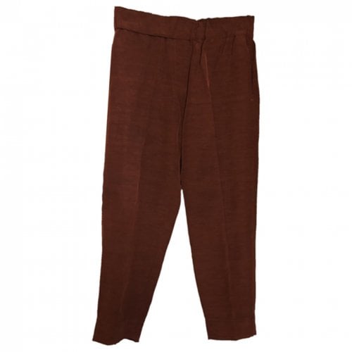 Pre-owned Alberto Biani Trousers In Brown