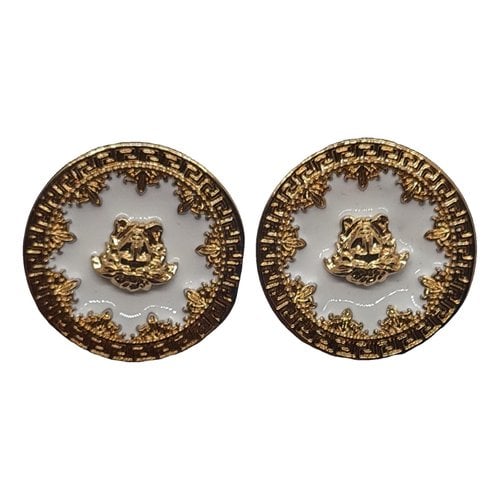 Pre-owned Versace Medusa Earrings In Gold