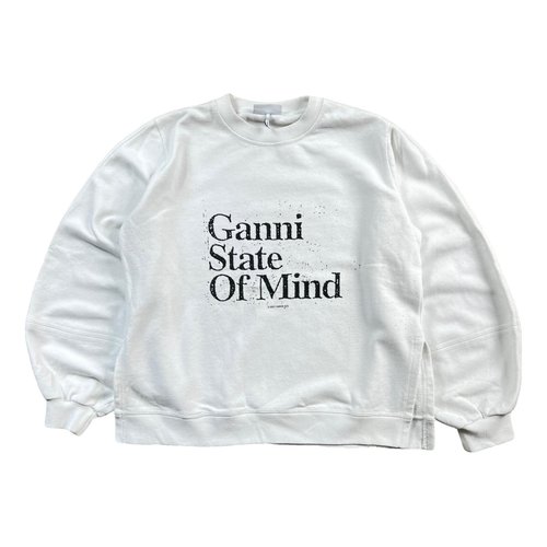 Pre-owned Ganni Sweatshirt In White